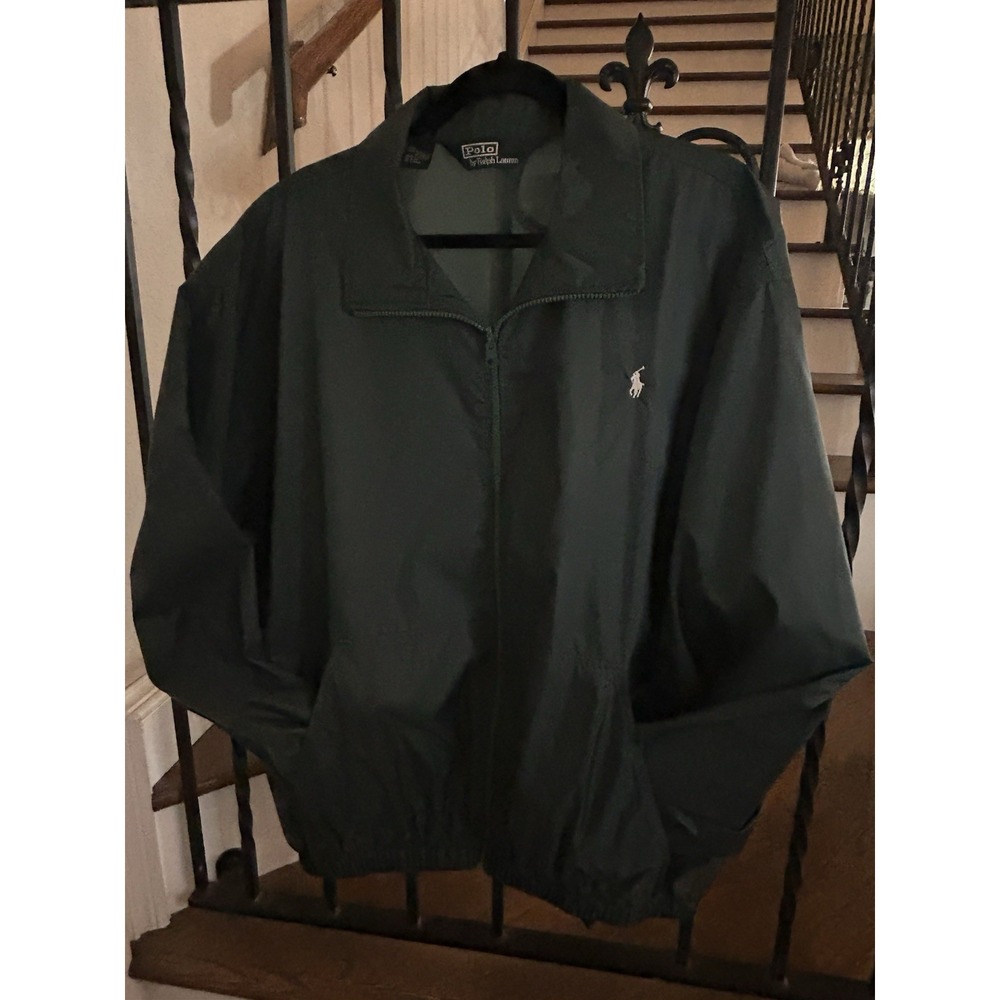 Men's Size 2XL Ralph Lauren Polo Windbreaker Jacket Pony 90s Lightweight Zip Up